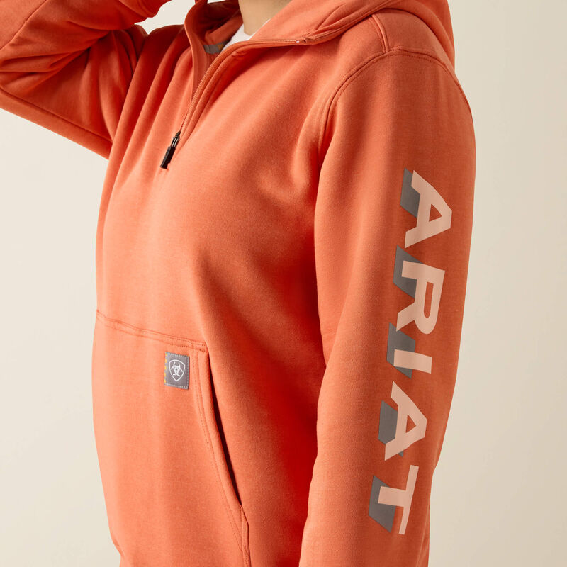 Ariat Ladies Lightweight Logo 1/2 Zip Hoodie