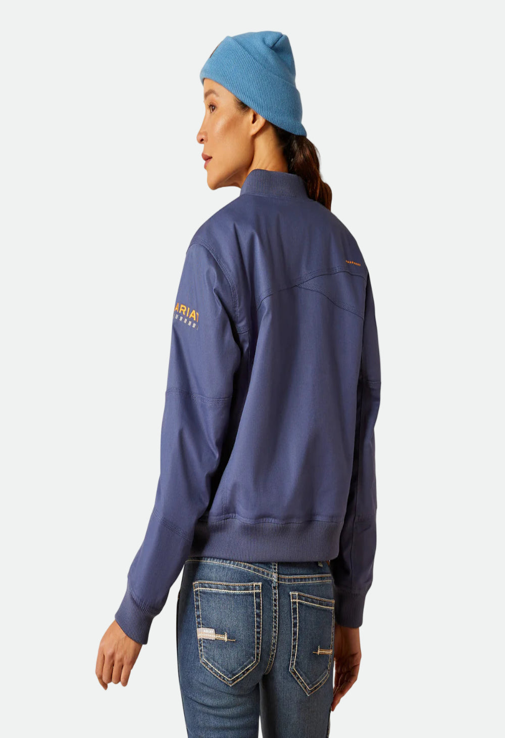 Ariat Rebar Stretch Canvas Bomber Jacket - Blue Indigo
