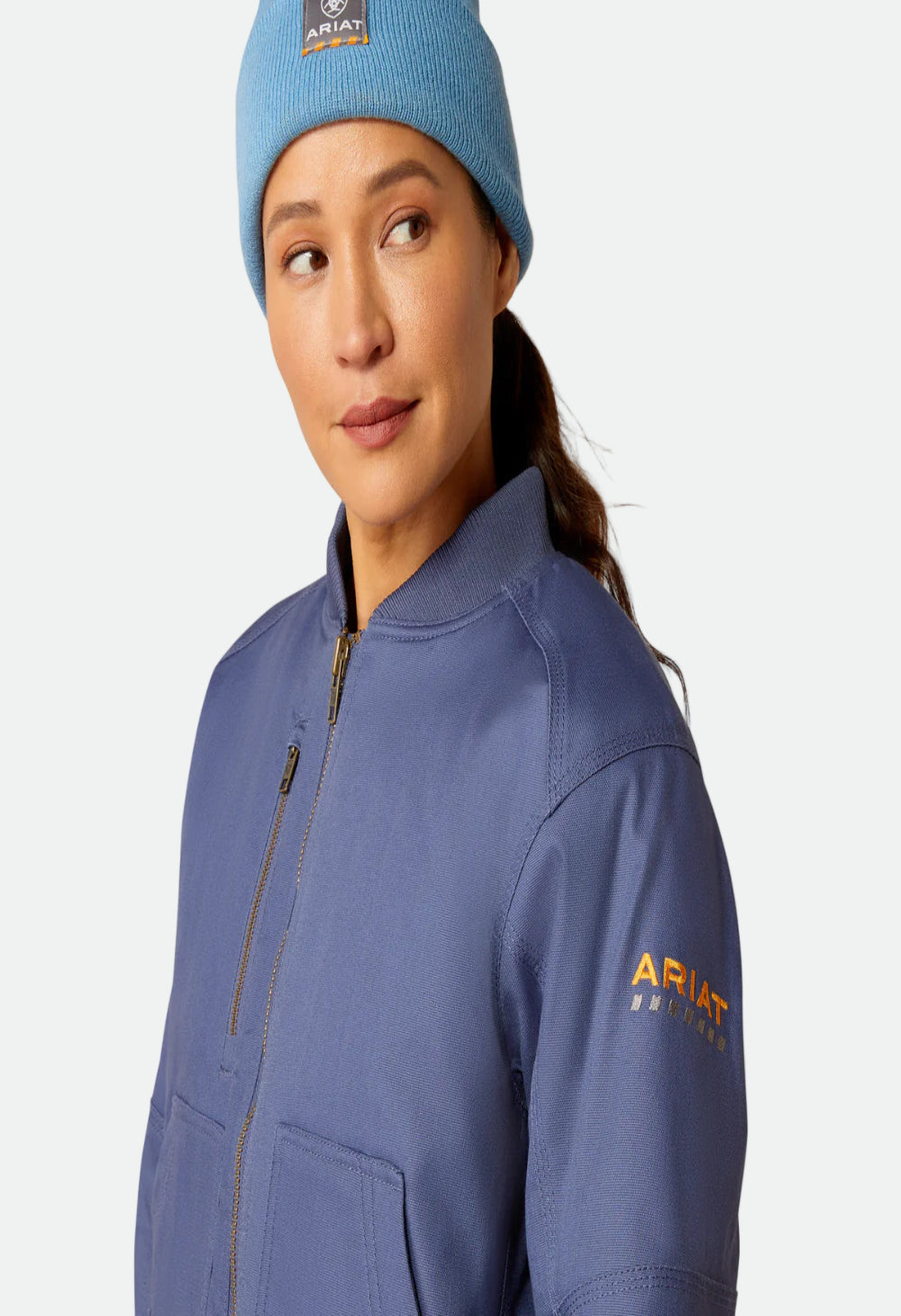 Ariat Rebar Stretch Canvas Bomber Jacket - Blue Indigo