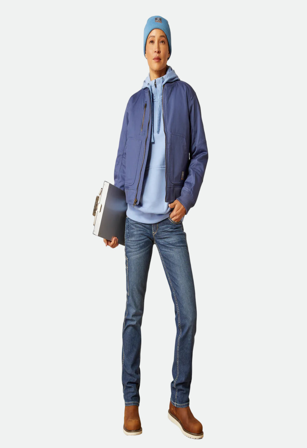 Ariat Rebar Stretch Canvas Bomber Jacket - Blue Indigo