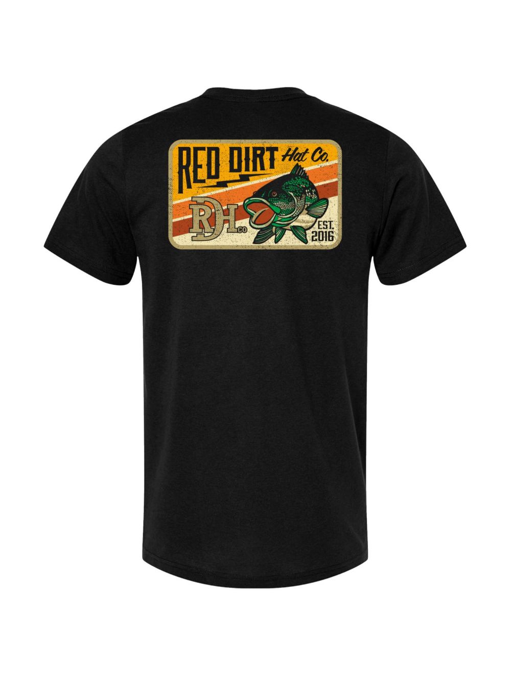 Red Dirt Hat Co. Men's Black & Bass Logo Graphic T-Shirt - Black