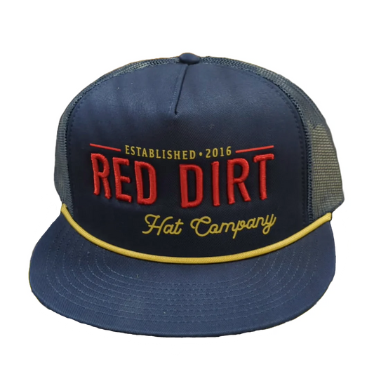 Red Dirt Hat Co. Papa Graphic Navy Trucker Cap RDHC-509