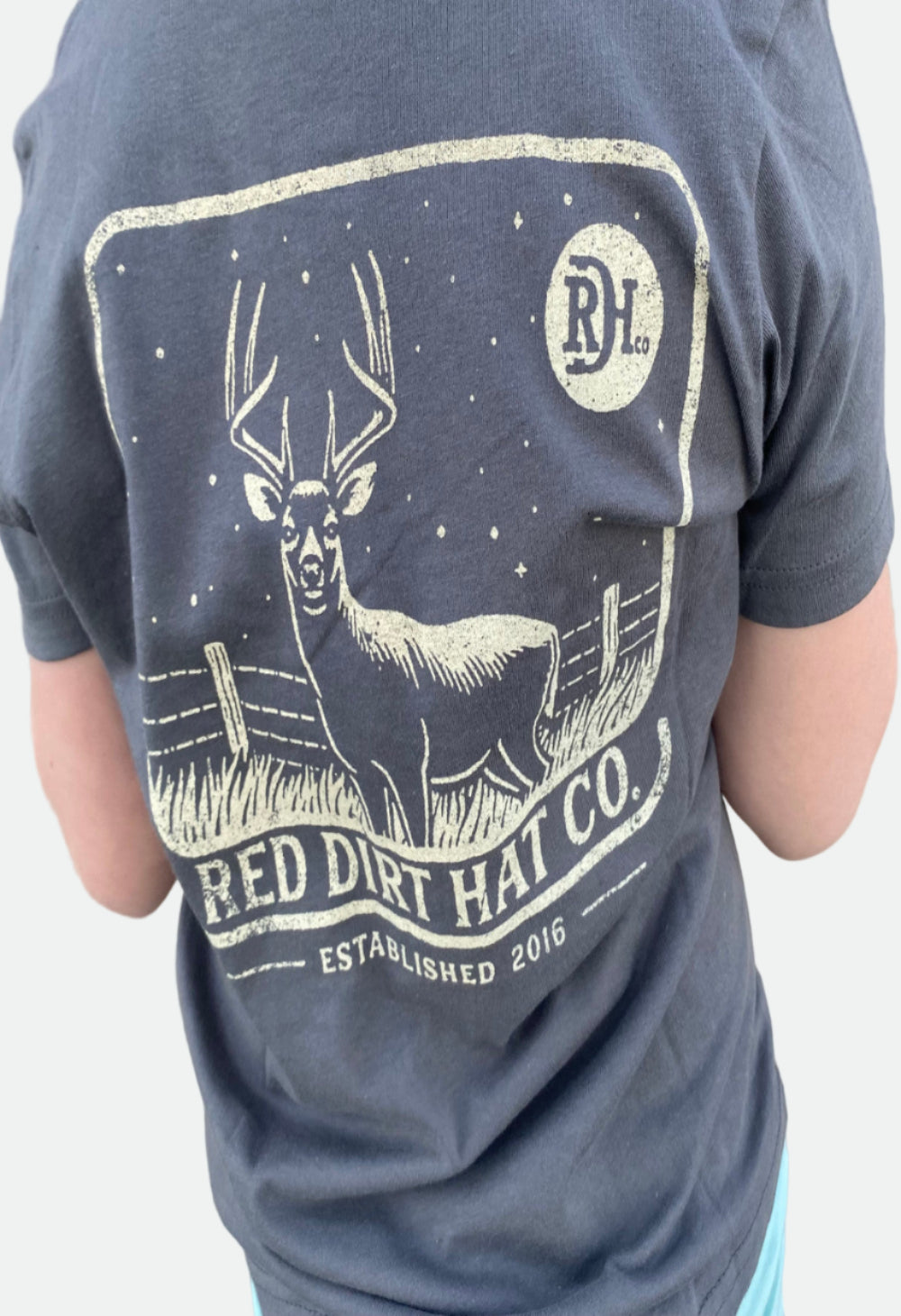 Red Dirt Hat Co. Youth "Big Buck" T-Shirt - Grey