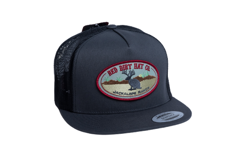 Red Dirt Hat Co Cap - Jackalope - Charcoal / Black