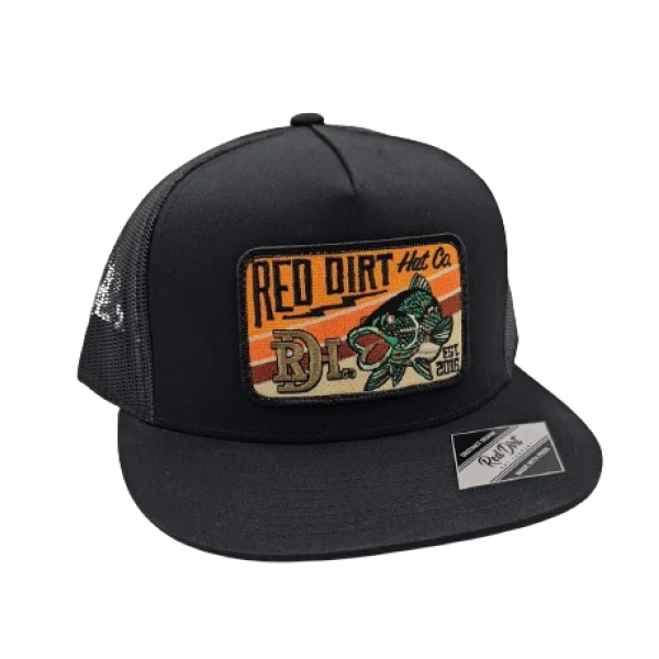 Red Dirt Hat Wallhanger- Black/ Black