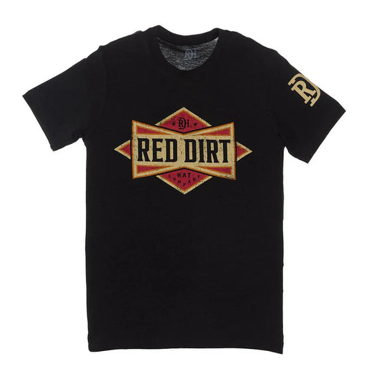 Red Dirt Hat Company Cowboy Bow Tie Tee - Black