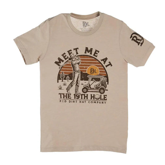 Red Dirt Hat Company Mens Quittin Time Tan Tee