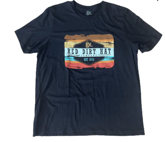 Red Dirt Hat Co. Men's Army Sunset Short Sleeve Tee - Black