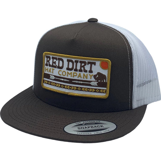 Red Dirt Arrows Unisex Brown And White Snapback Patch Cap