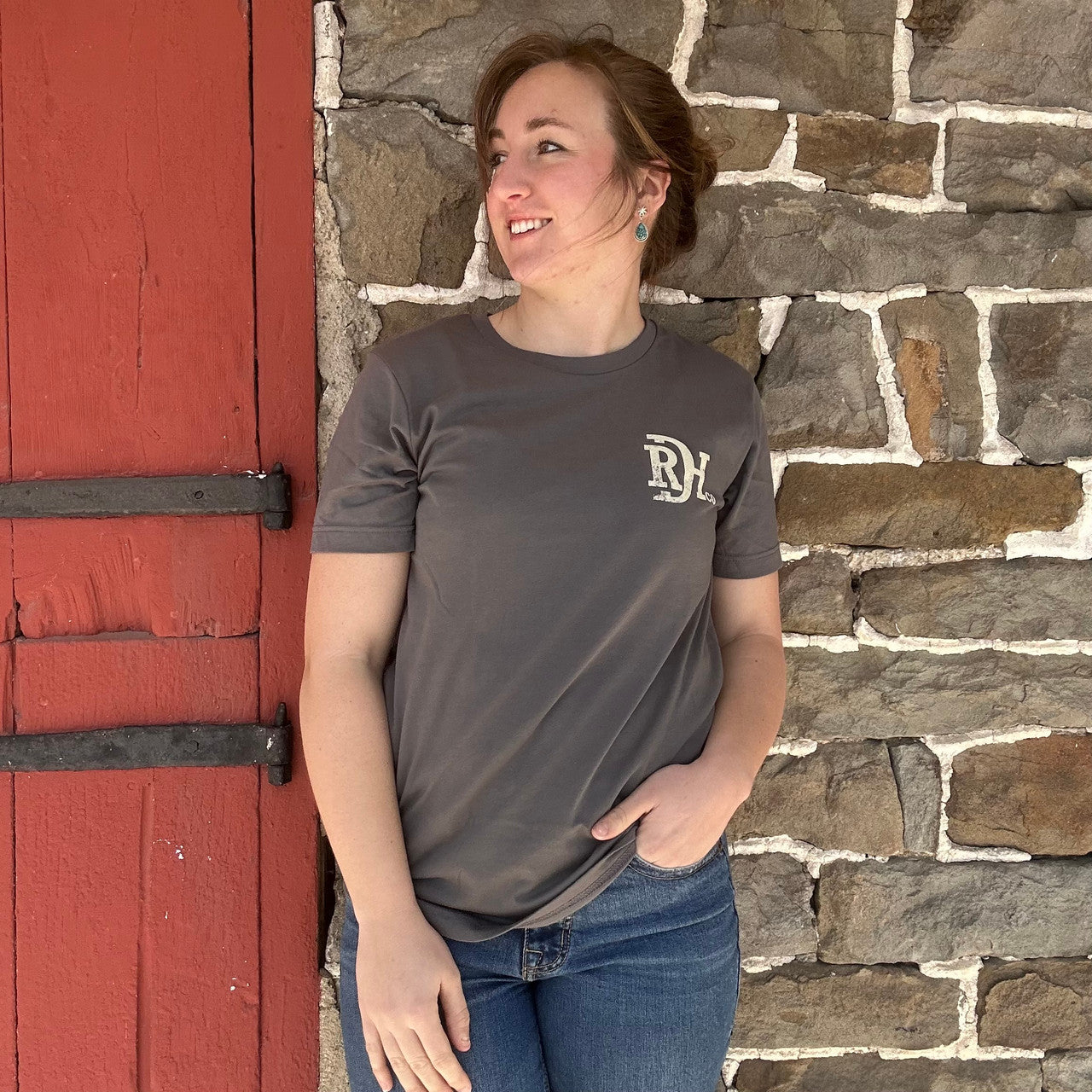 Red Dirt Hat Co. "Big Buck" T-Shirt - Asphalt Grey