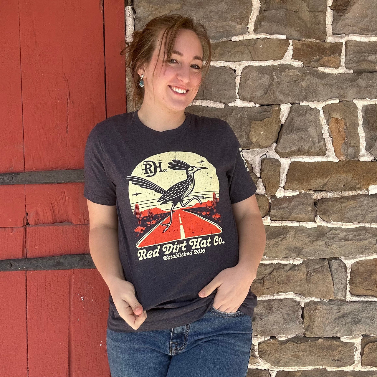 Red Dirt Hat Co. Cuckoo Heather Tee - Navy