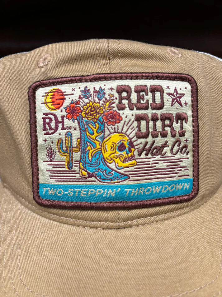 Red Dirt Hat Dosey Doe- Khaki/ White Unstructured