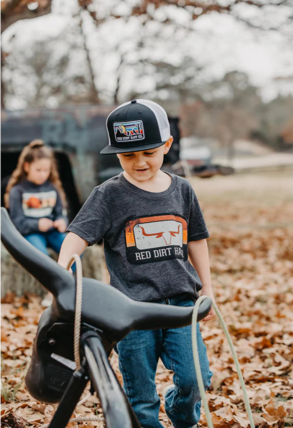 Red Dirt Hat Co Youth Runaway Graphic T-Shirt - Heather Grey