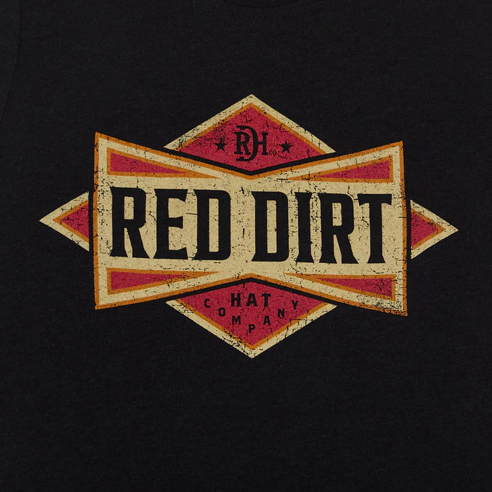 Red Dirt Hat Company Cowboy Bow Tie Tee - Black