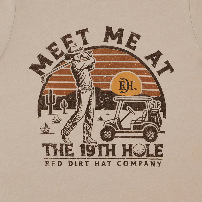 Red Dirt Hat Company Mens Quittin Time Tan Tee