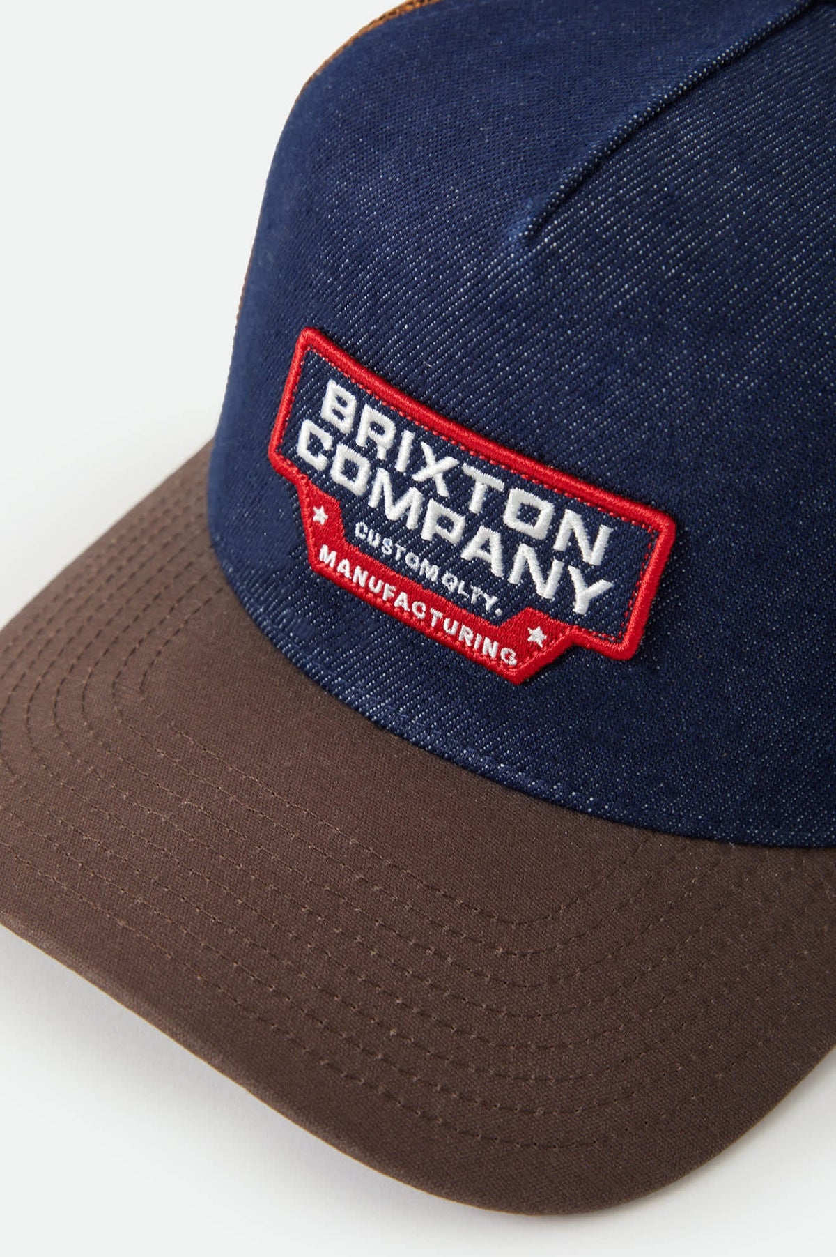 Brixton Unisex Reeves Trucker Hat - Washed Denim/Caramel