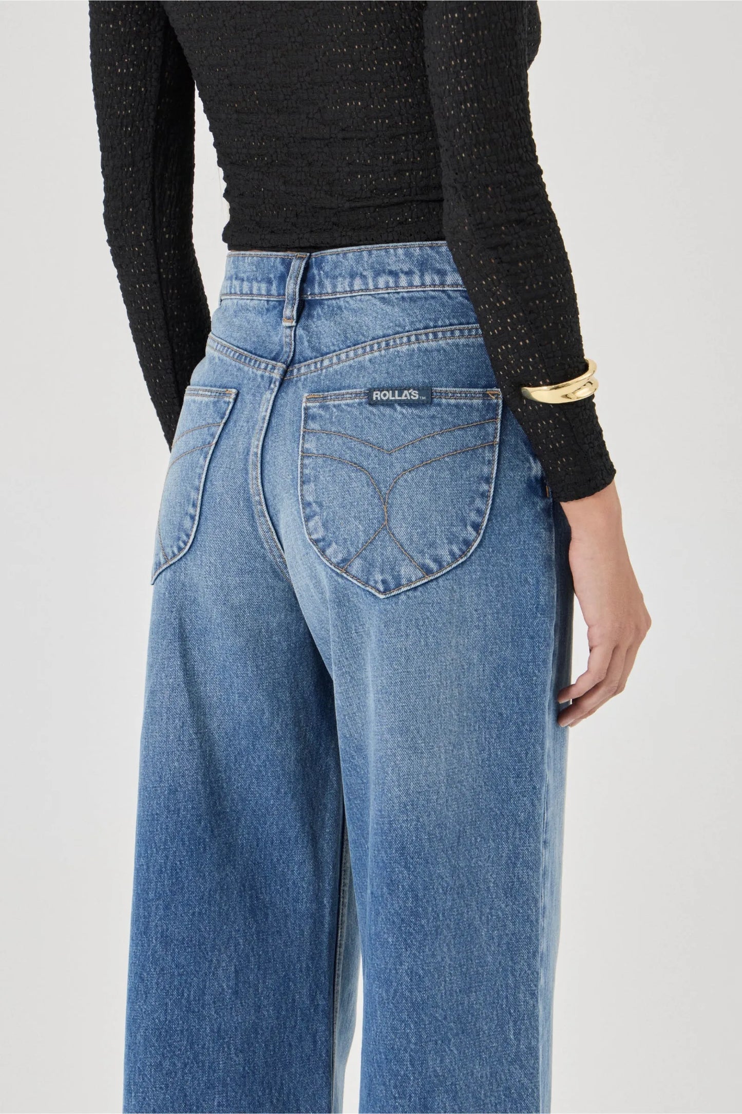 Rolla's Women's Relaxed Sailor Jean Long - Silverlake