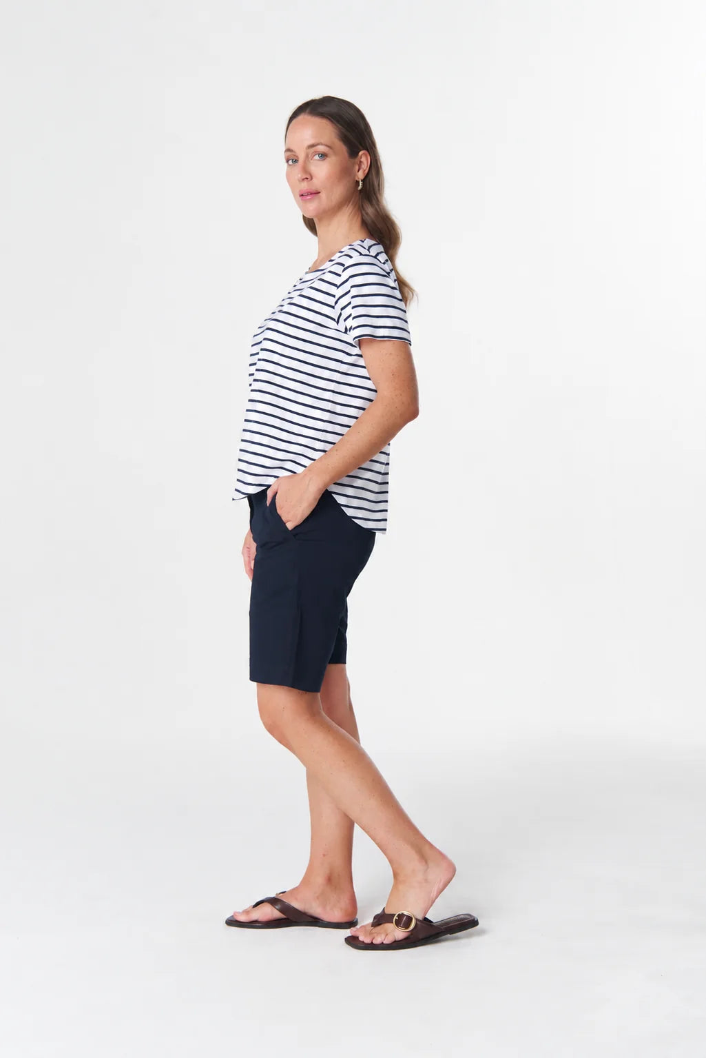 Goondiwindi Cotton Relaxed Button Detail Tee