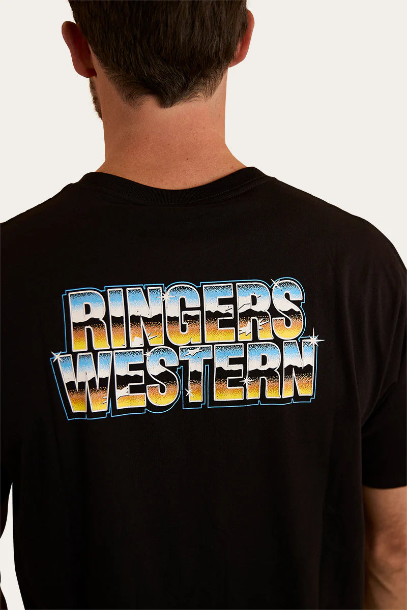 Ringers Western Mens Rev head Loose Fit T-Shirt -  Black