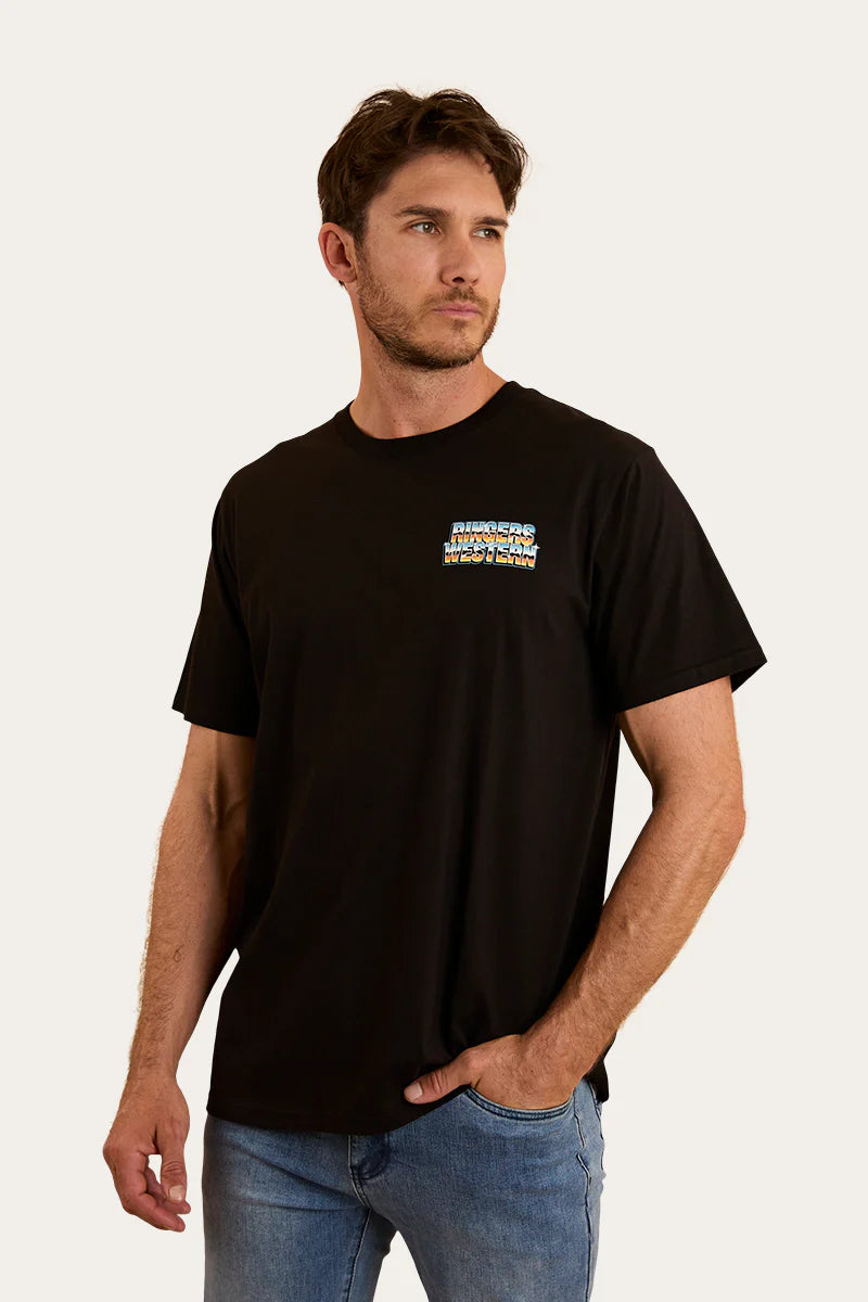 Ringers Western Mens Rev head Loose Fit T-Shirt -  Black
