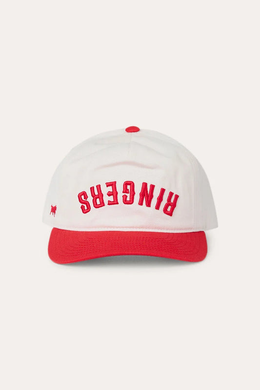 Ringers Western Reverse Cowgirl Roadhouse Cap - Off White/Red