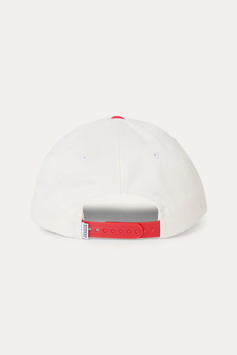Ringers Western Reverse Cowgirl Roadhouse Cap - Off White/Red