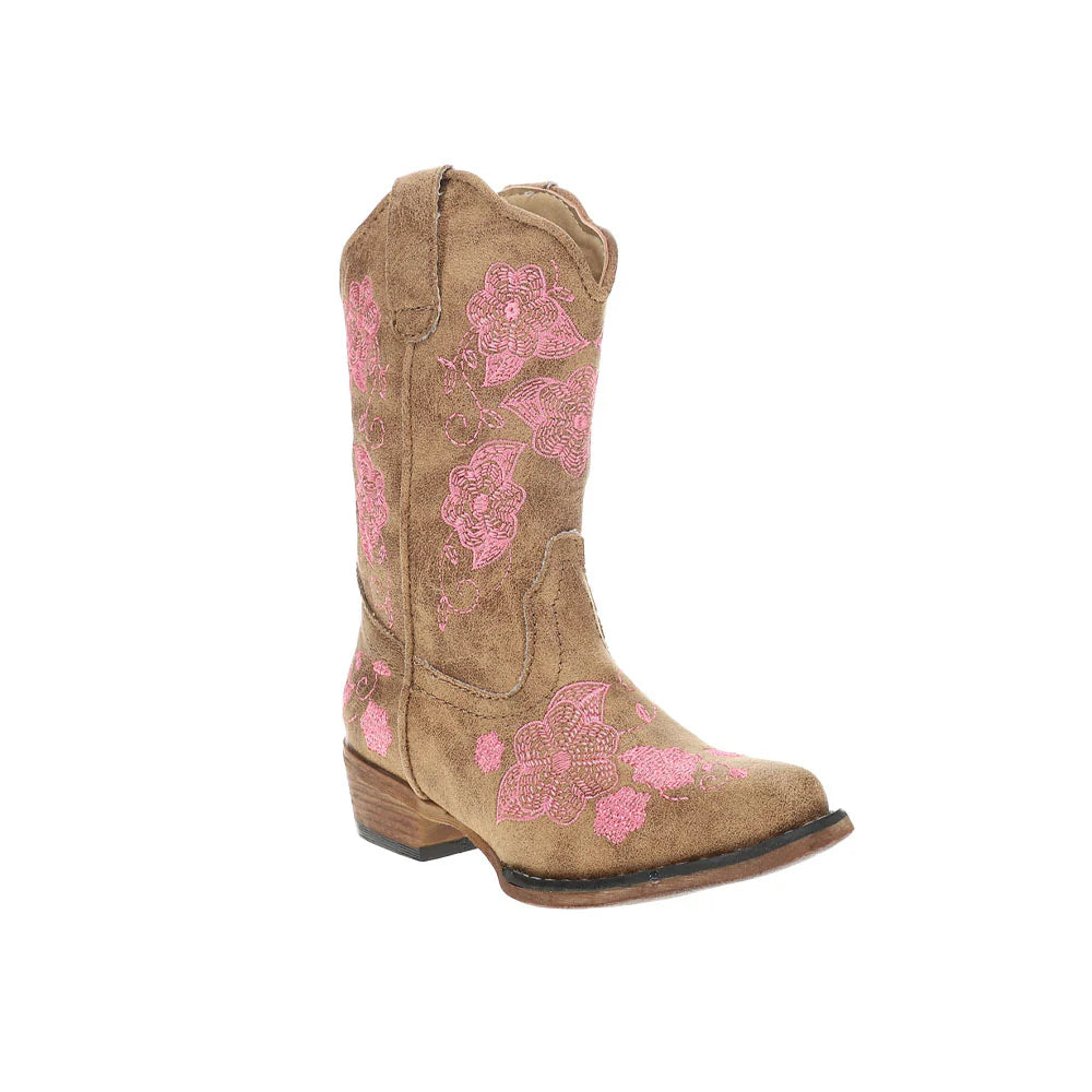 Roper Little Girls' Riley Flowers Boot