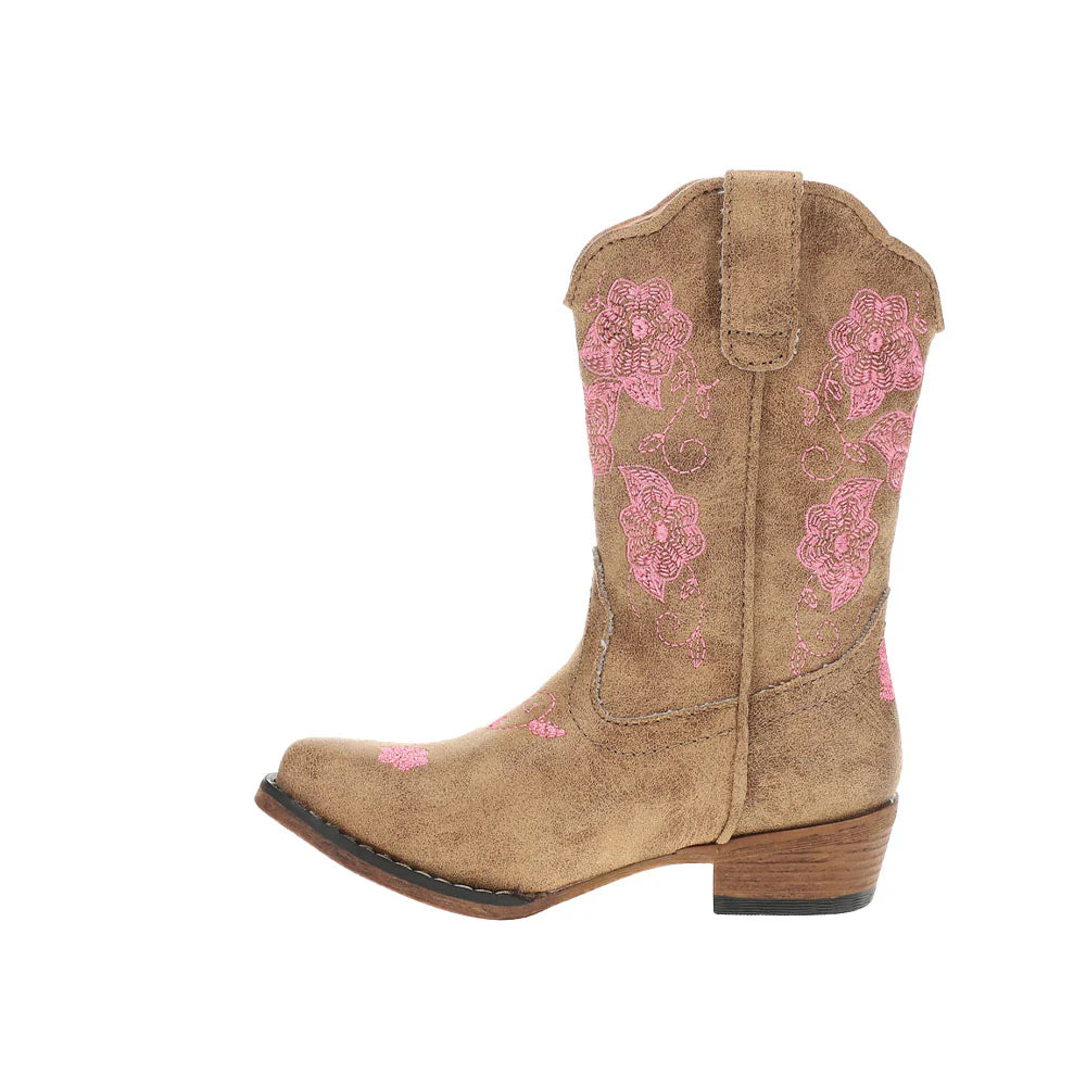 Roper Little Girls' Riley Flowers Boot