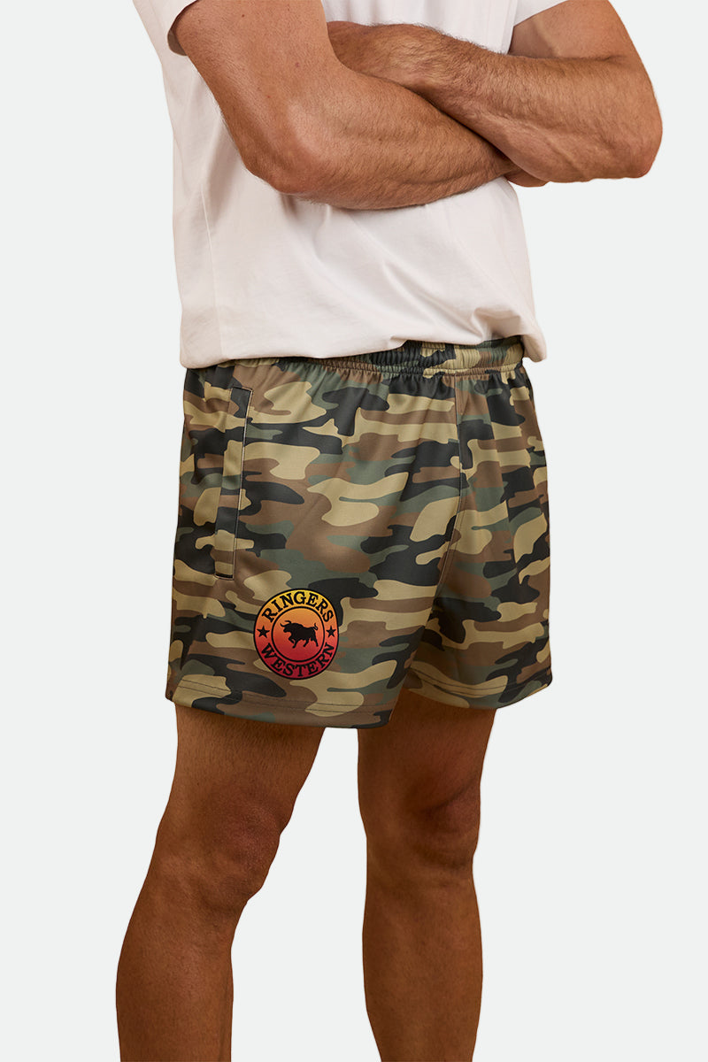 Ringers Western Footy Shorts - Camo