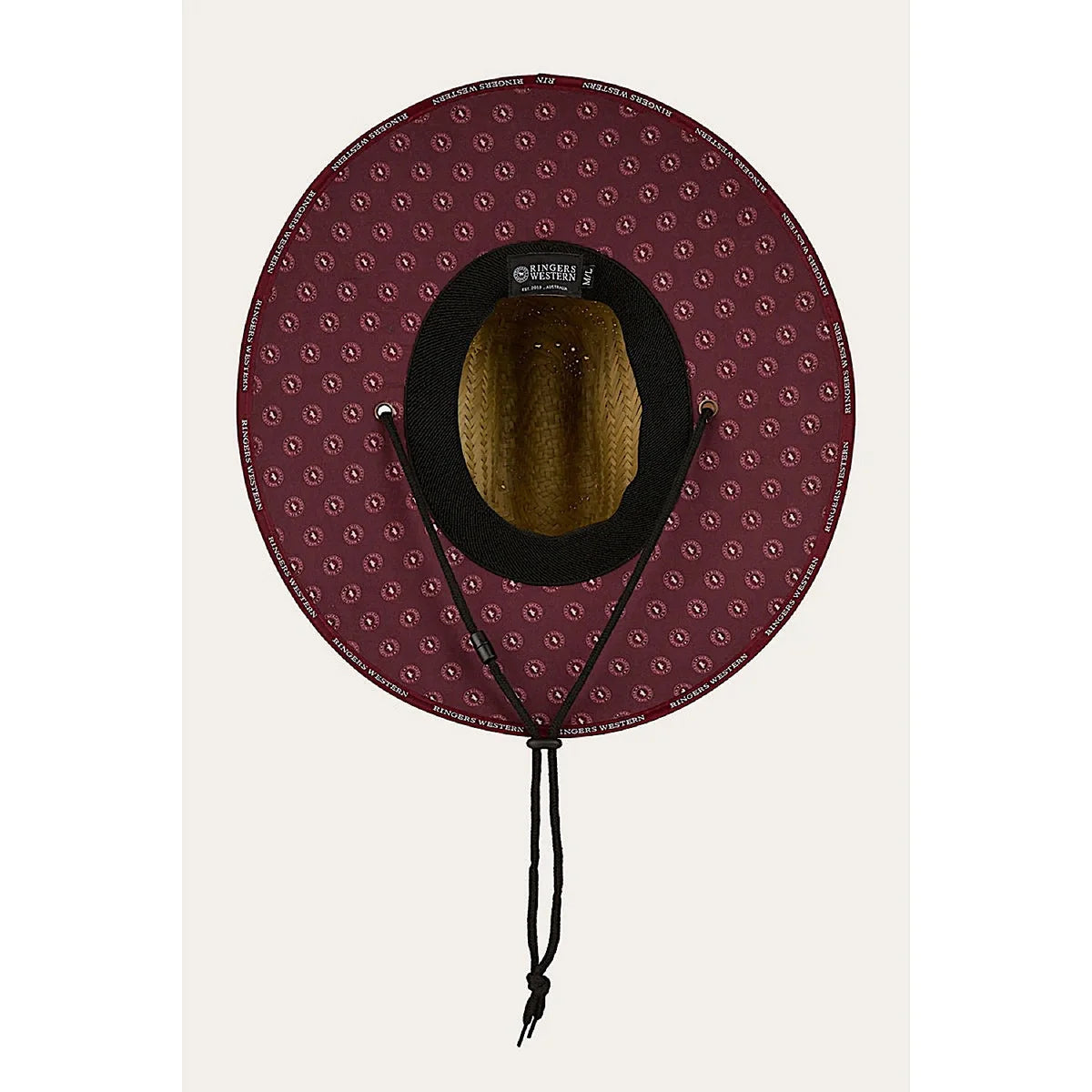 Ringers Western Paddy Straw Hat - Burgundy