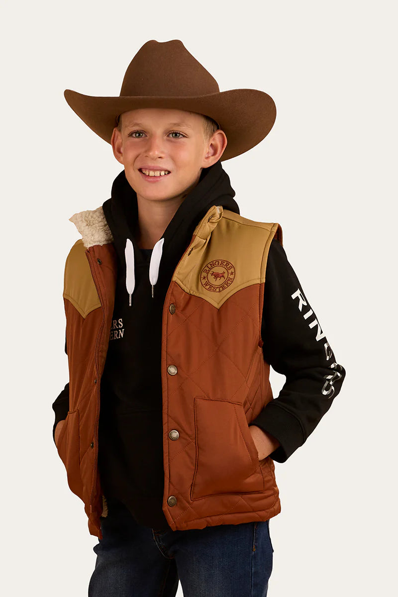 Ringers Western Kids Kynuna Puffer Vest - Tobacco / Tan
