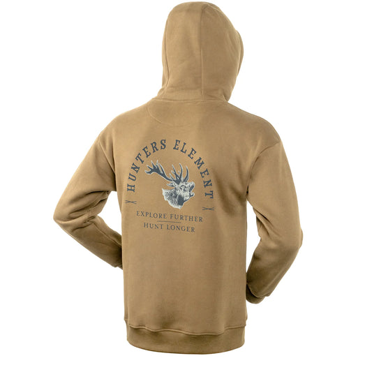 Hunters Element Roaring Stag Hoodie - Sand