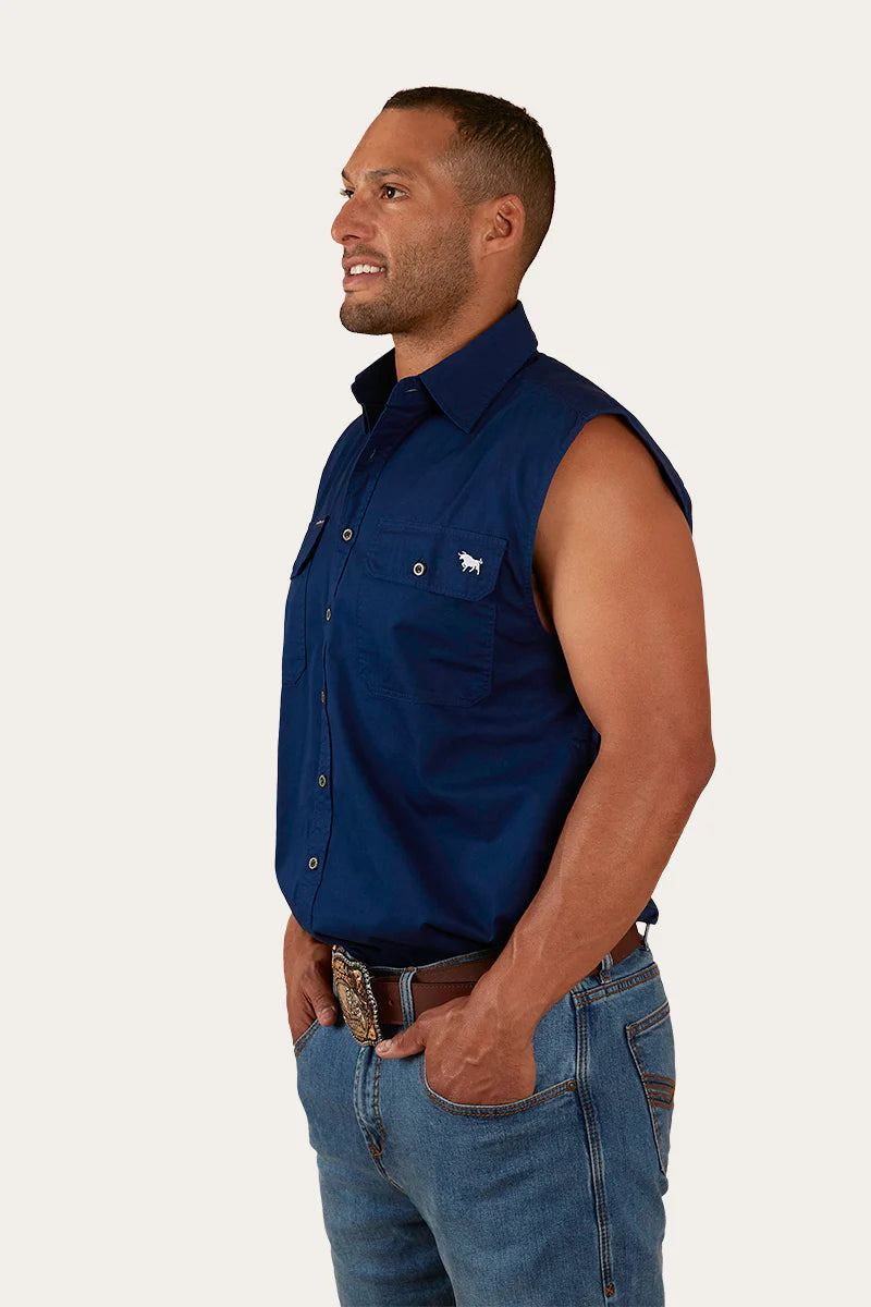 Ringers Western Men's Rob Roy Mens Sleeveless Full Button Work Shirt