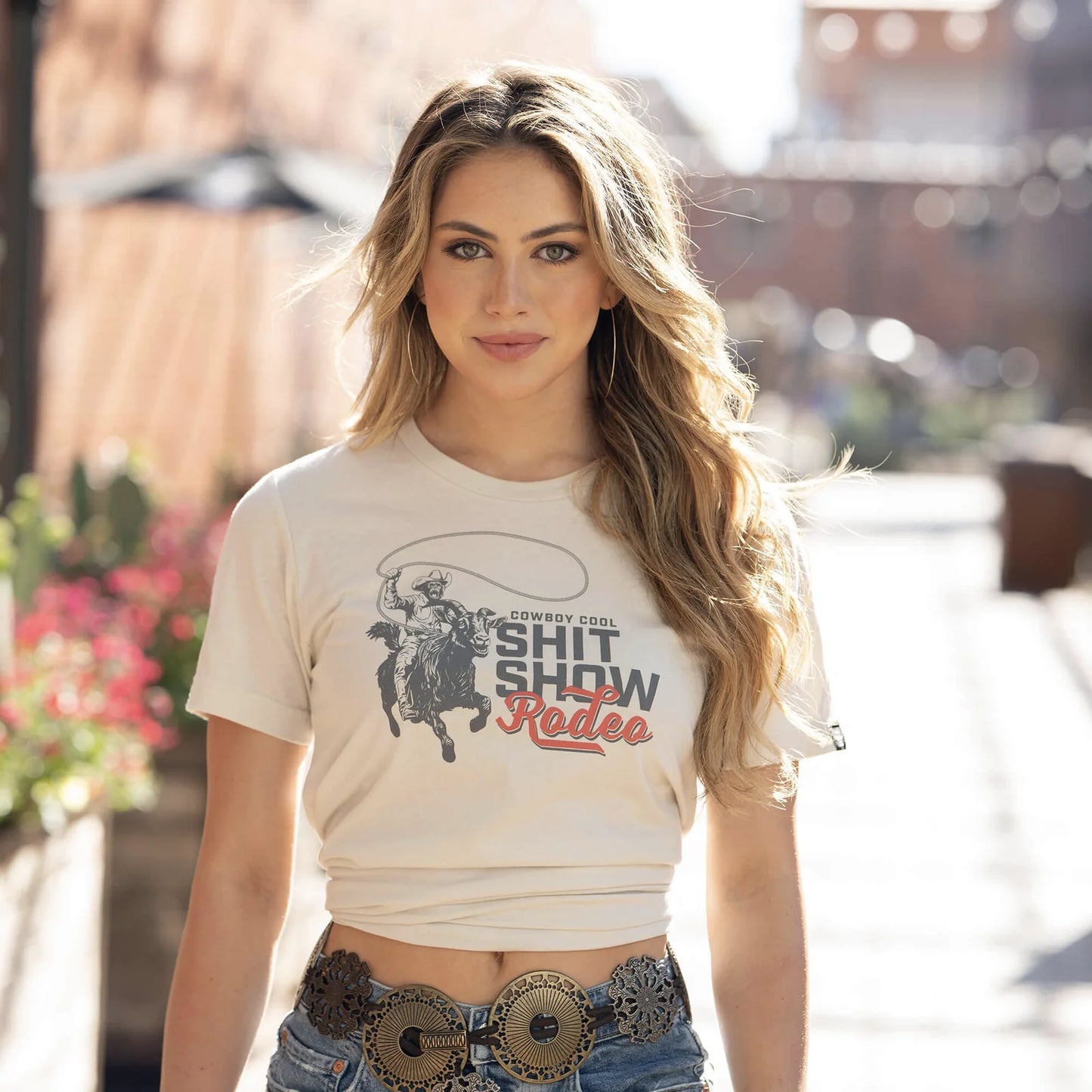 Cowboy Cool Rodeo Mayhem T-Shirt - Walnut