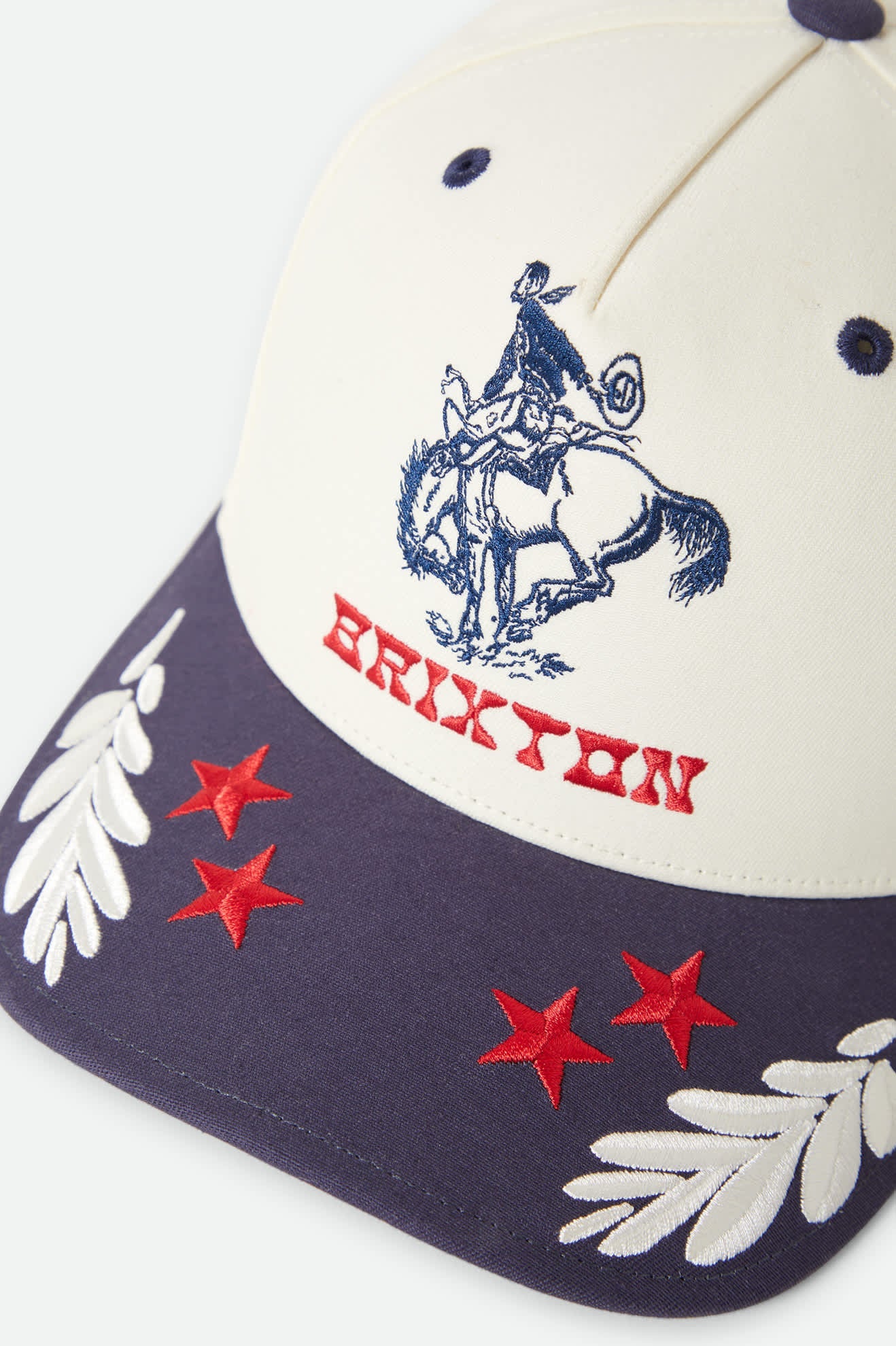 Brixton Women's Rodeo NetPlus® Snapback - Off White/Navy