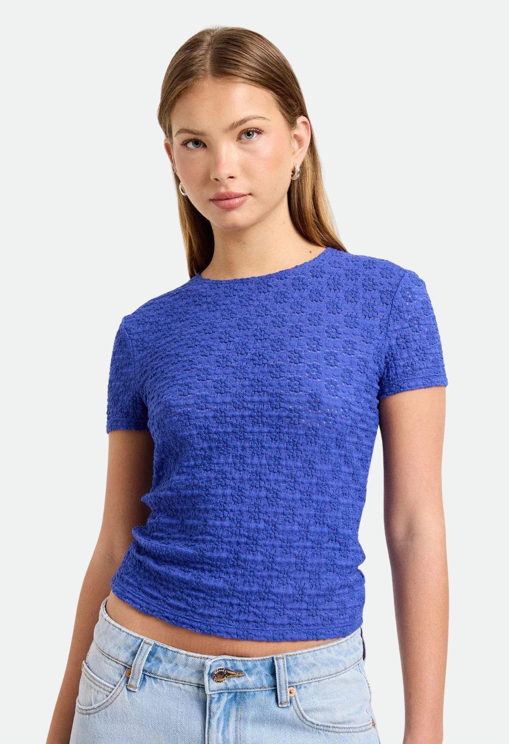 Rolla’s Women’s Daisy Lace Tee – Ultramarine