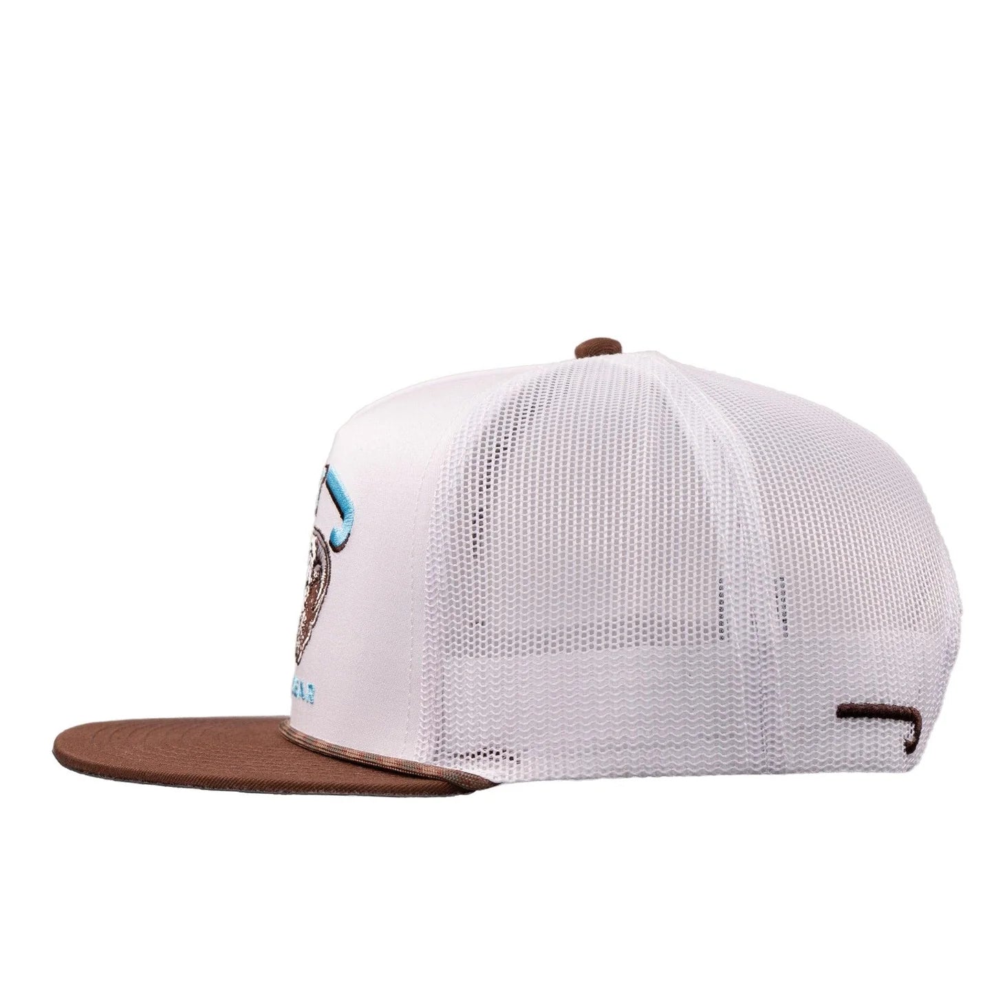 Lazy J Ranch White & Brown Desert Frost Classic Rope Trucker Hat