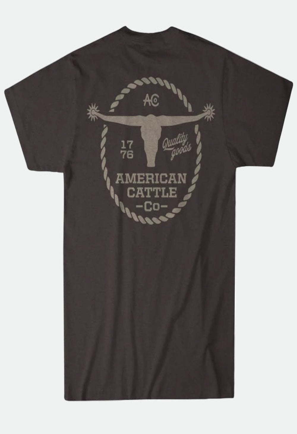 American Cattle Co. Men's Roper Tee - Heather Brown