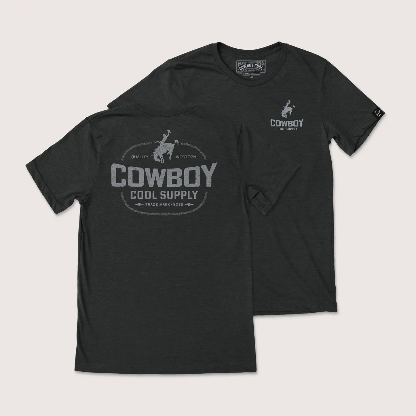 Cowboy Cool Rough Stock T-Shirt - Black