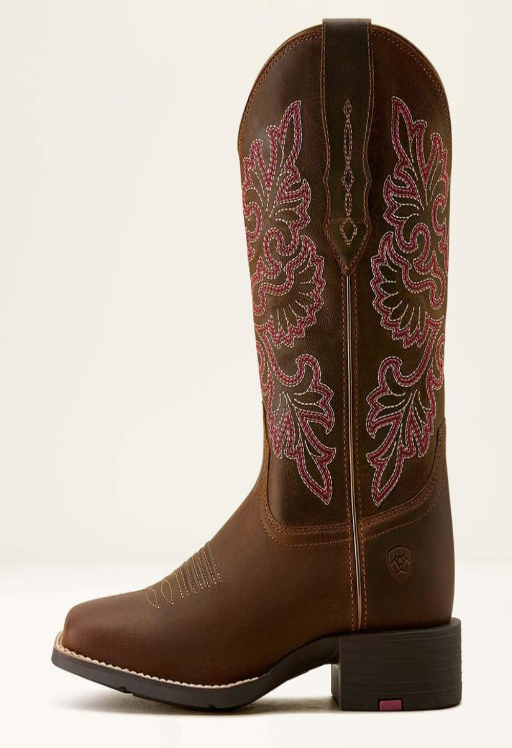 Ariat Women's Round Up StretchFit Wide Square Toe Western Boot - Sassy Brown