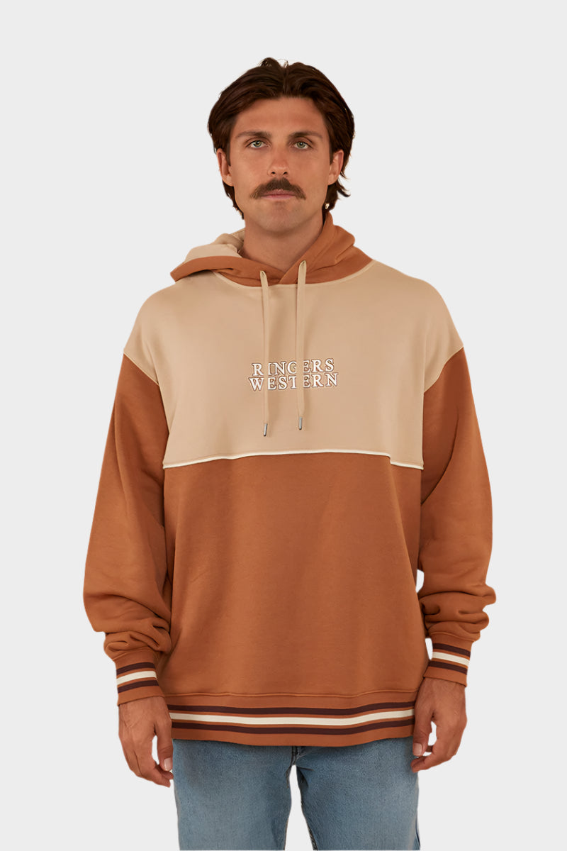 RINGERS WESTERN DAVIS MENS HOODIE - TOFFEE/DARK SAND