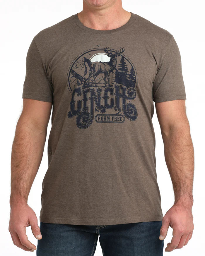 Cinch Men's Graphic Tee - Brown