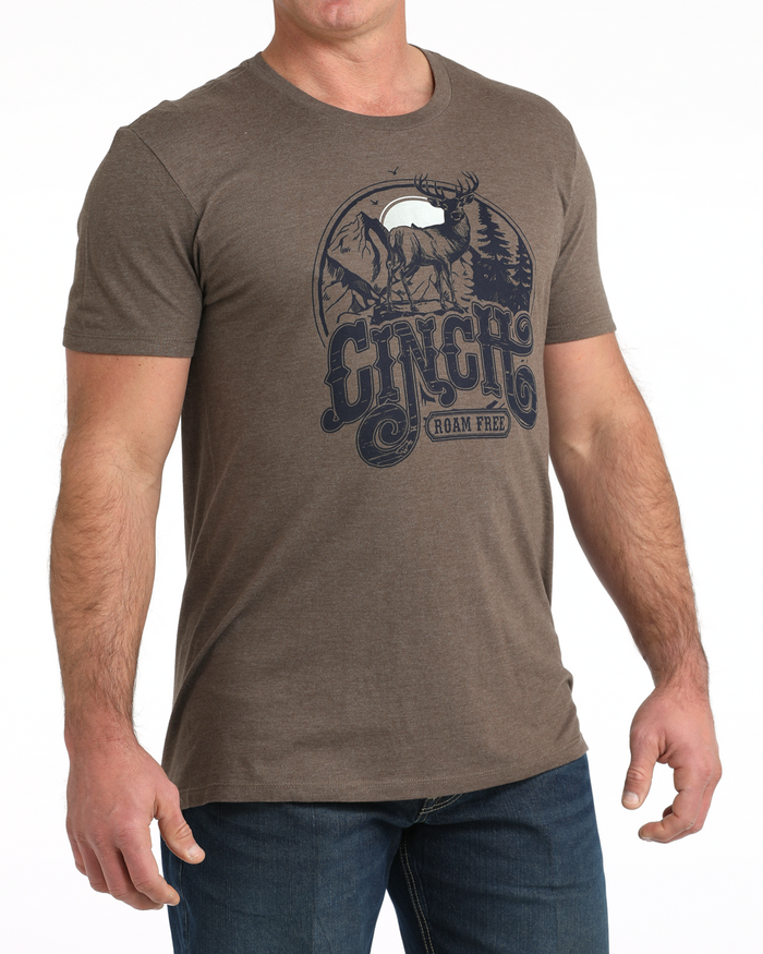 Cinch Men's Graphic Tee - Brown