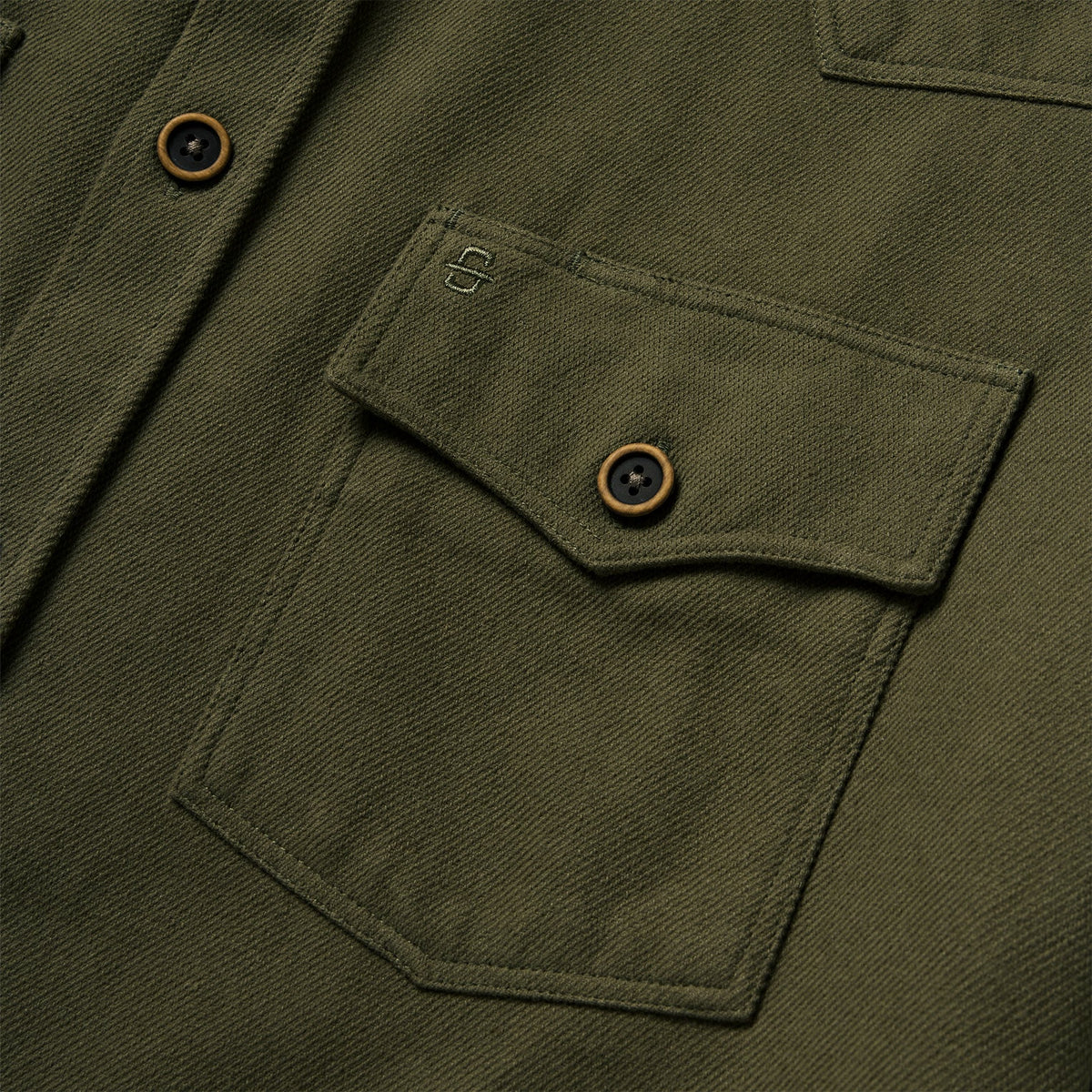 Stetson Men's Brushed Twill Long Sleeve Shirt Solid - Green