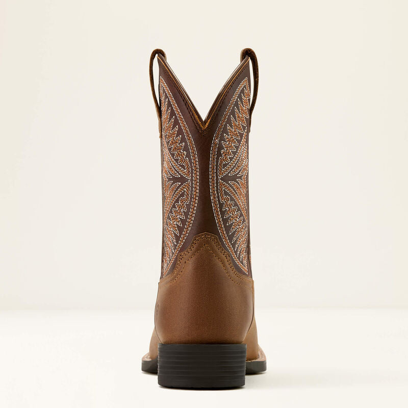 Ariat Youth Ruidoso Western Boot - PEARL|CHOCOLATE BROWN