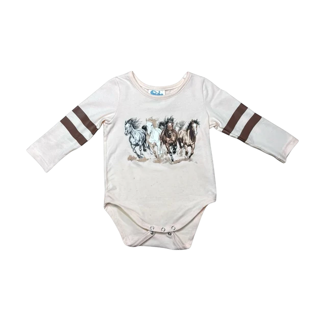Shea Baby Running Horse Long Sleeve Onesie
