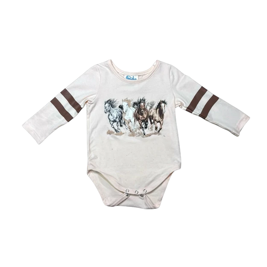 Shea Baby Running Horse Long Sleeve Onesie