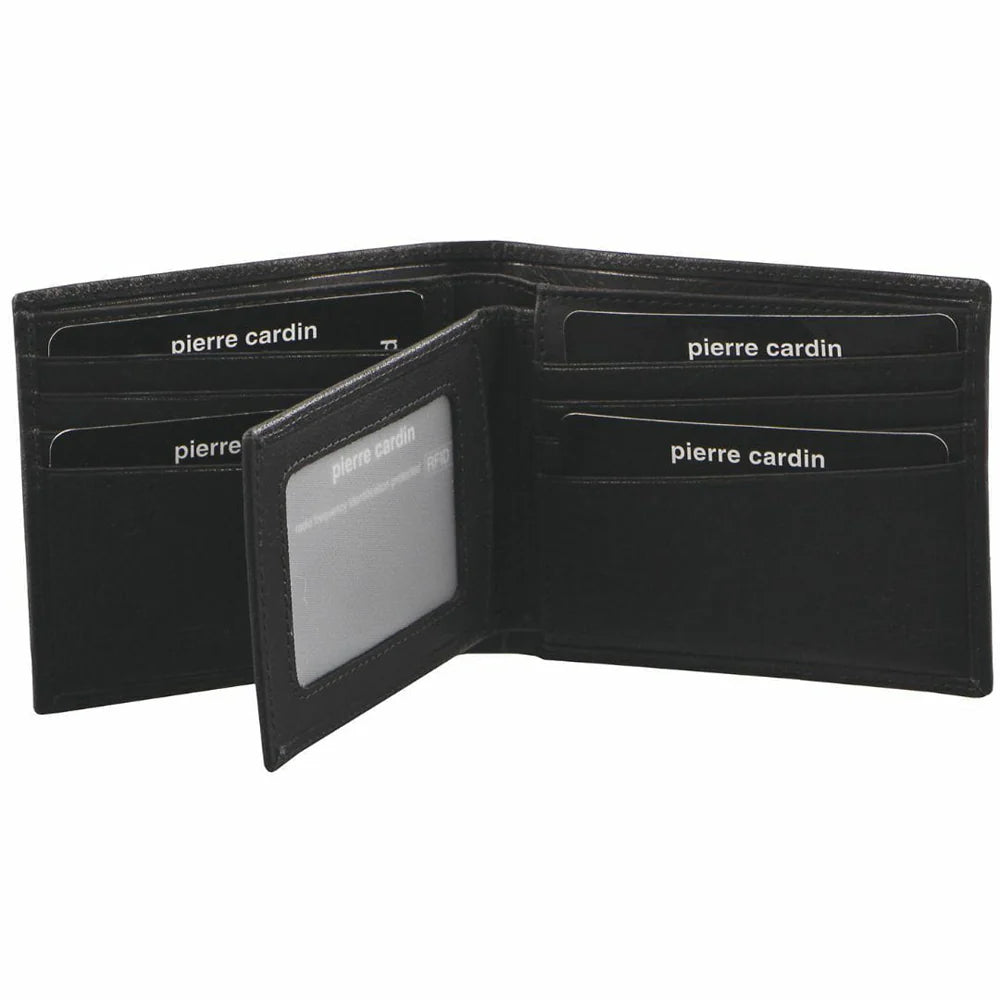 Pierre Cardin Men's Rustic Leather Bi-Fold RFID Protected Wallet 11cm