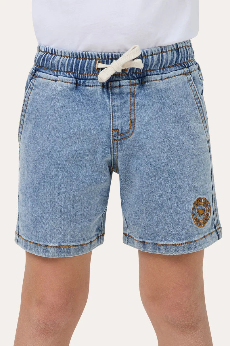 Ringers Western Rustler Boy Kids Relaxed Fit Shorts - Light Blue