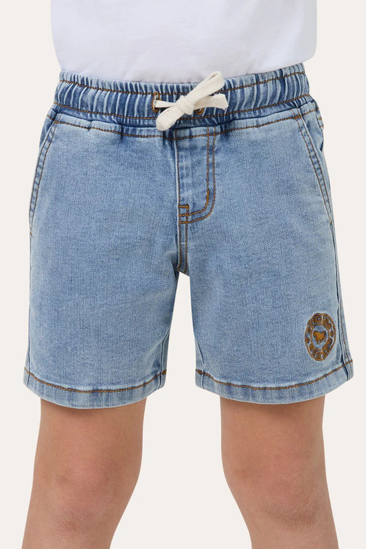 Ringers Western Rustler Boy Kids Relaxed Fit Shorts - Light Blue